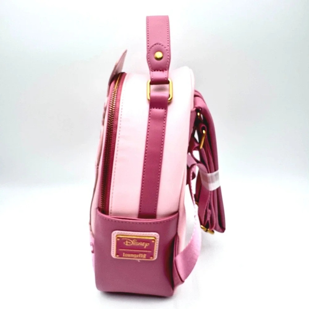 DISNEY LOUNGEFLY NWT Alice in Wonderland Pink Cake‎ Mini Backpack Tea Party
